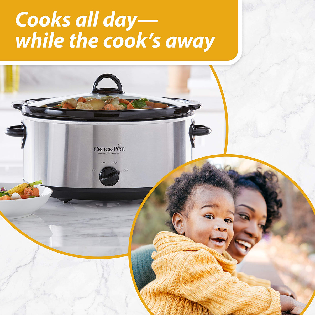 7 Quart Oval Manual Slow Cooker and 2.5 Quart Casserole Slow Cooker A4057