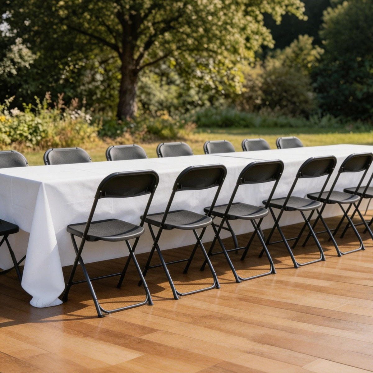 Plastic Folding Chairs Set of 10 D68568
