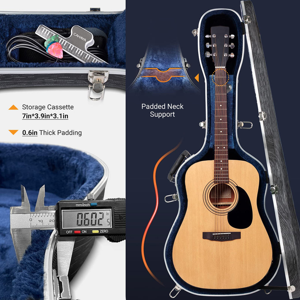 41 Inch ABS Hard Acoustic Guitar Case Black S147