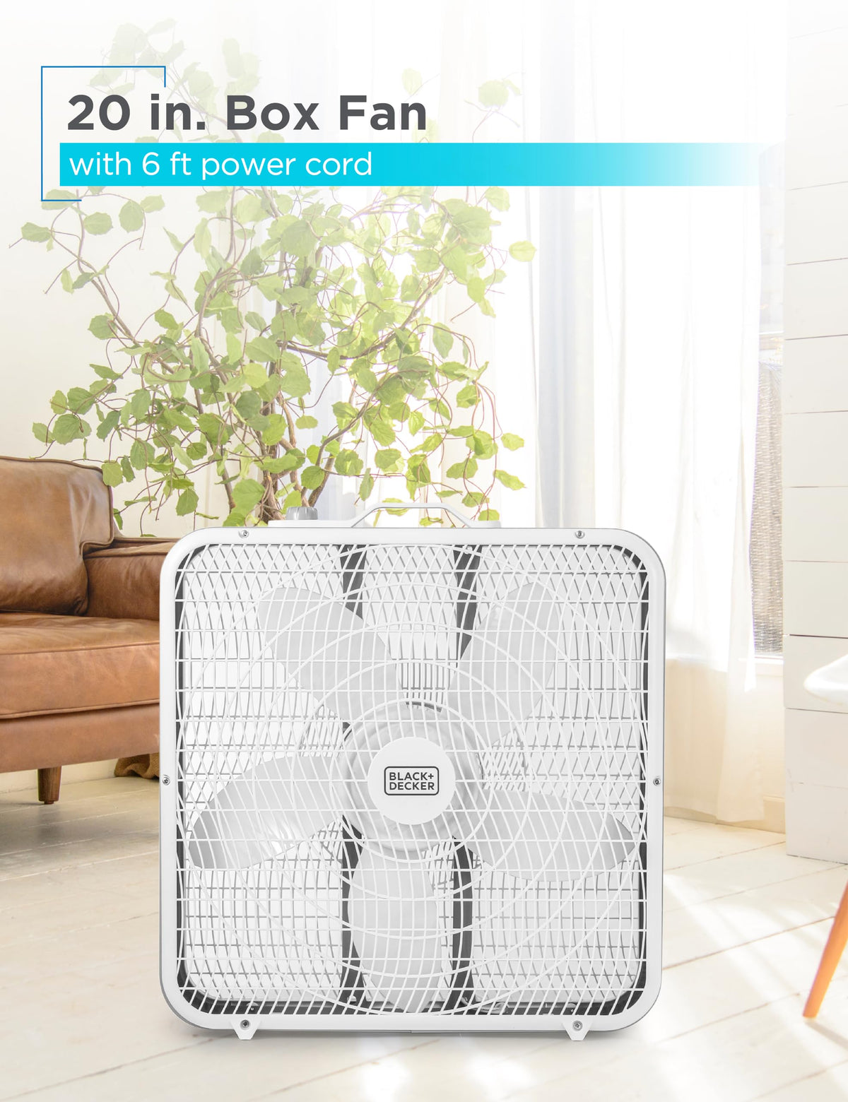 20” Box Fan with 3 Speed Settings V447