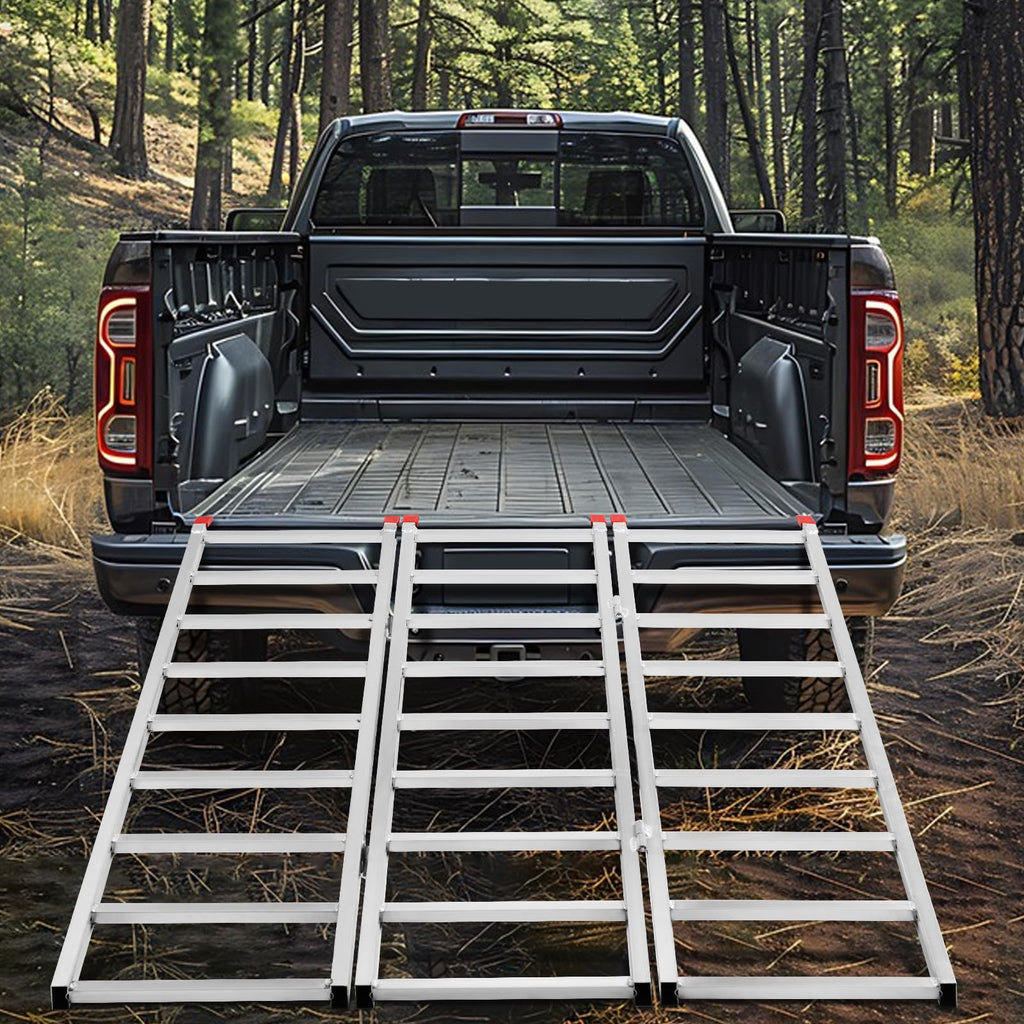 69" L x 50" W Tri-Fold Aluminum ATV Loading Ramp 1500lb Capacity T661397