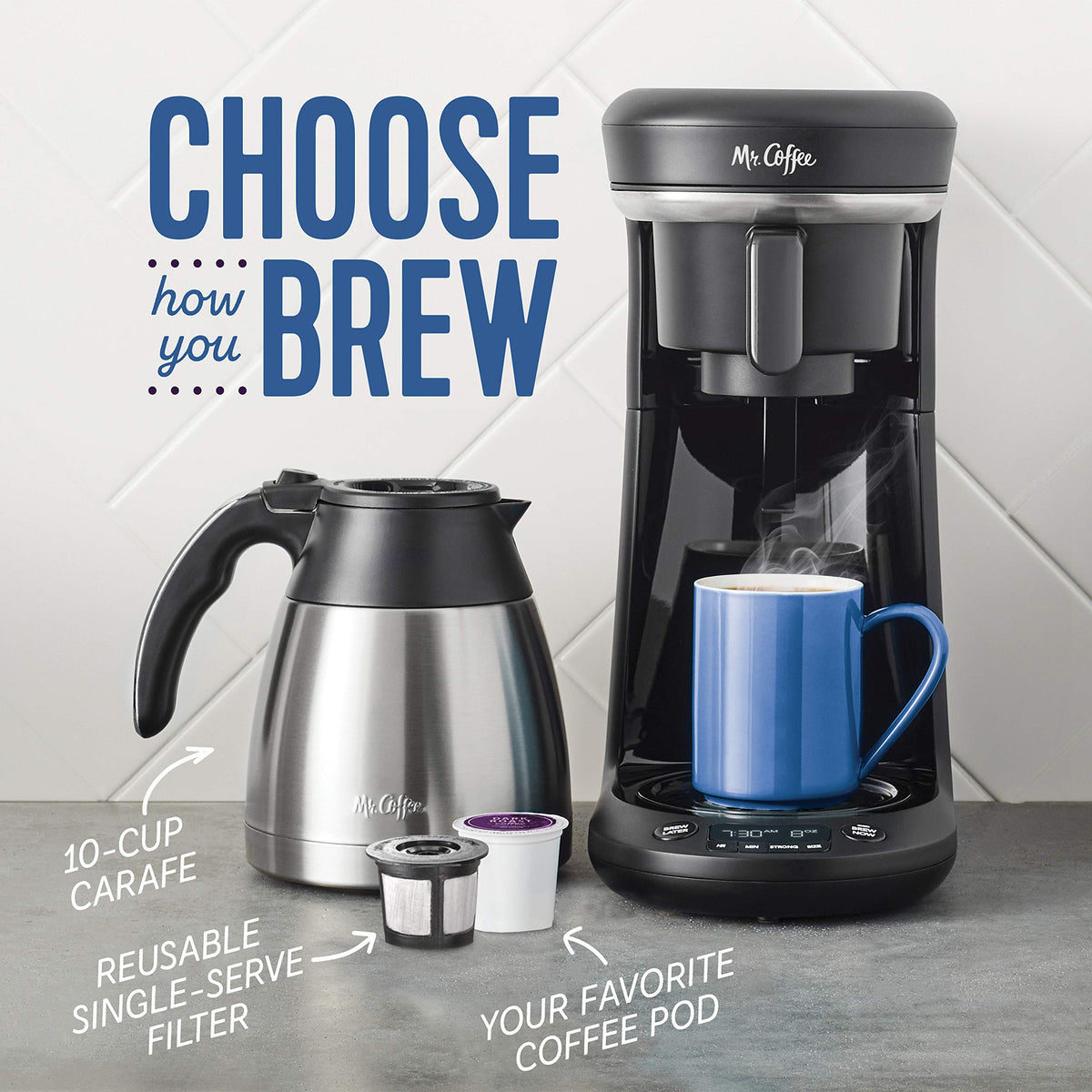 Programmable Coffee Maker, 10 Cups, Black U87303