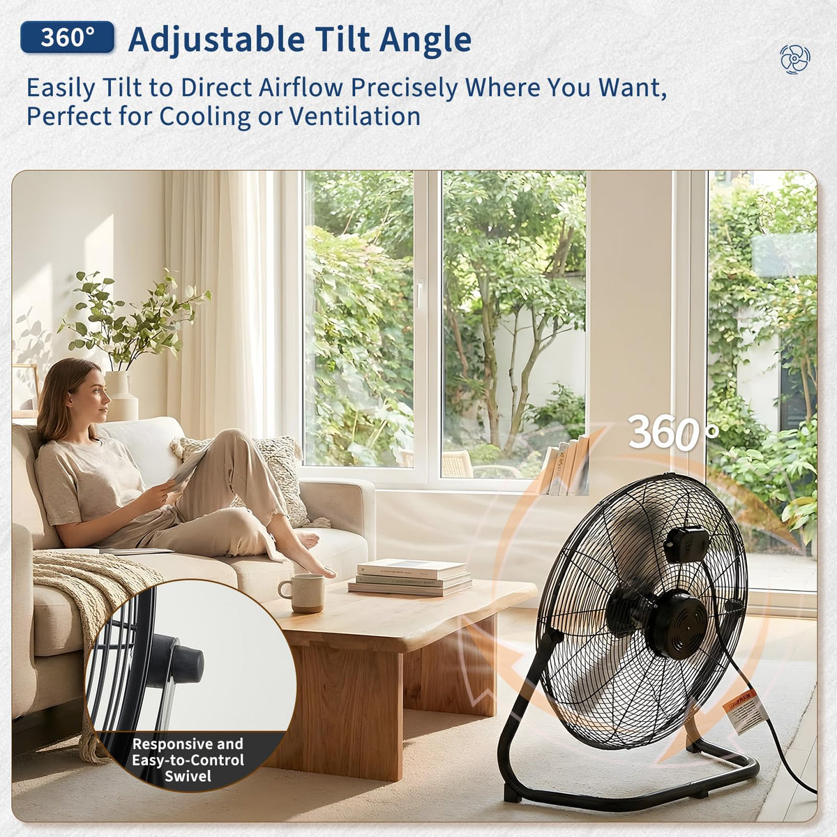 20'' 3000CFM Metal Floor Fan O73323