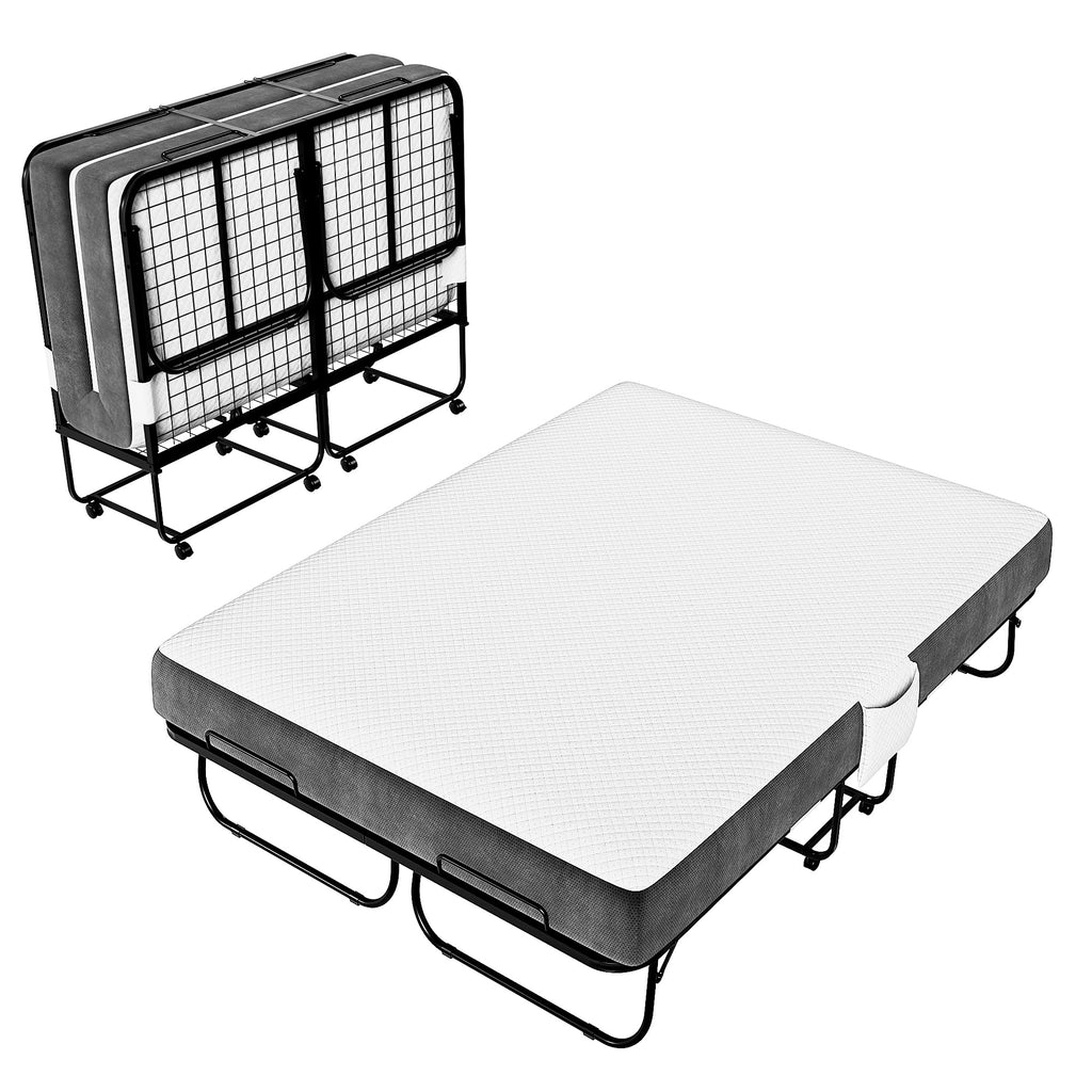 Full Size Folding Bed with Memory Foam Mattress Q42492