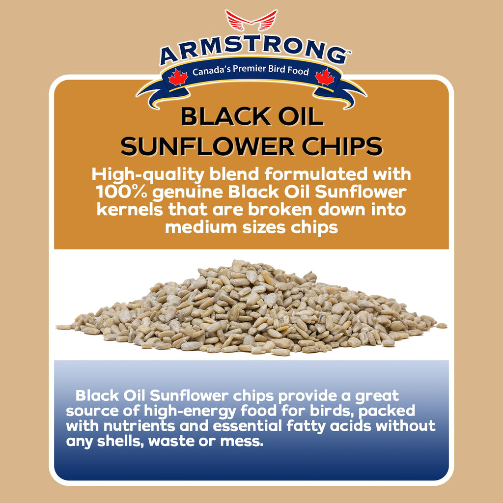 Black Oil Sunflower Chips Bird Food 20 Pounds E1609