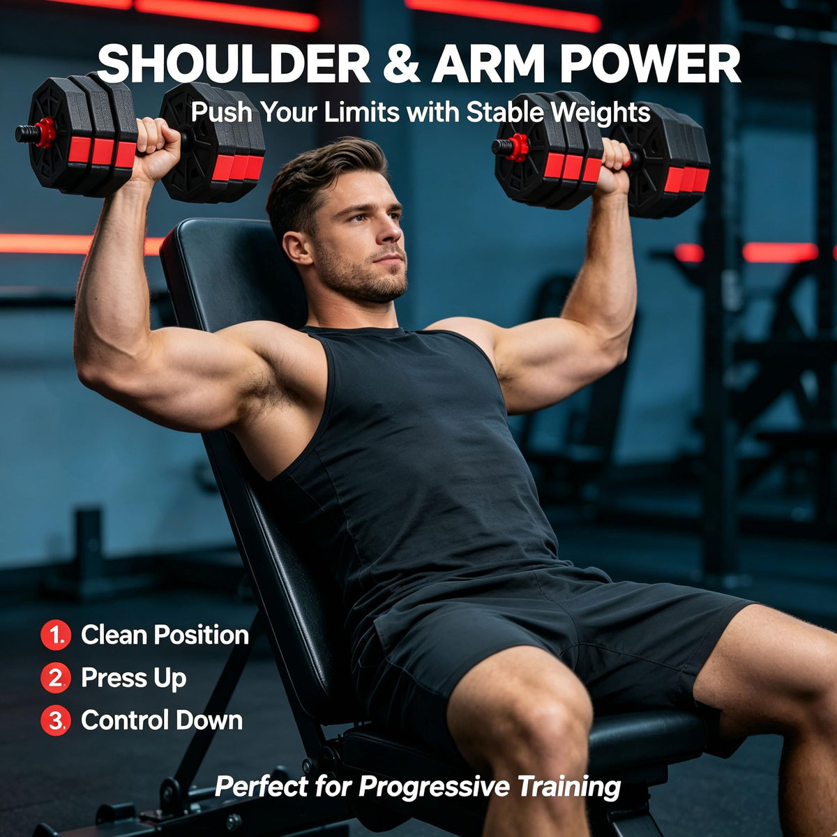Adjustable Dumbbell Set 5-44 lbs B5726