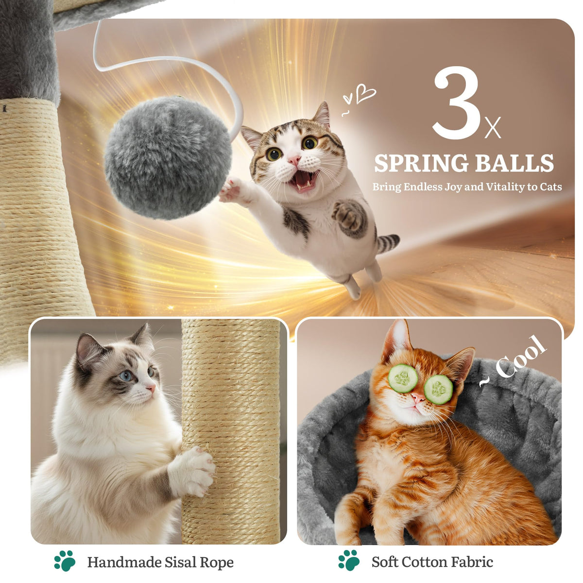 75-Inch Tall Multi-Level Cat Tree F63305