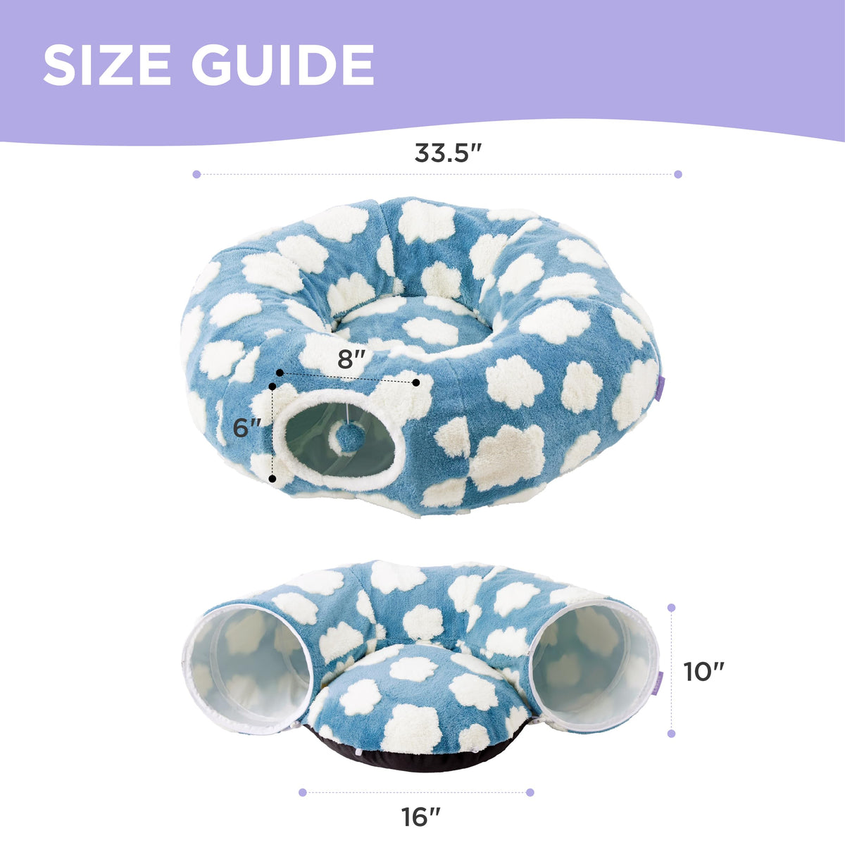 Jacquard Cat Tunnel Bed B91778