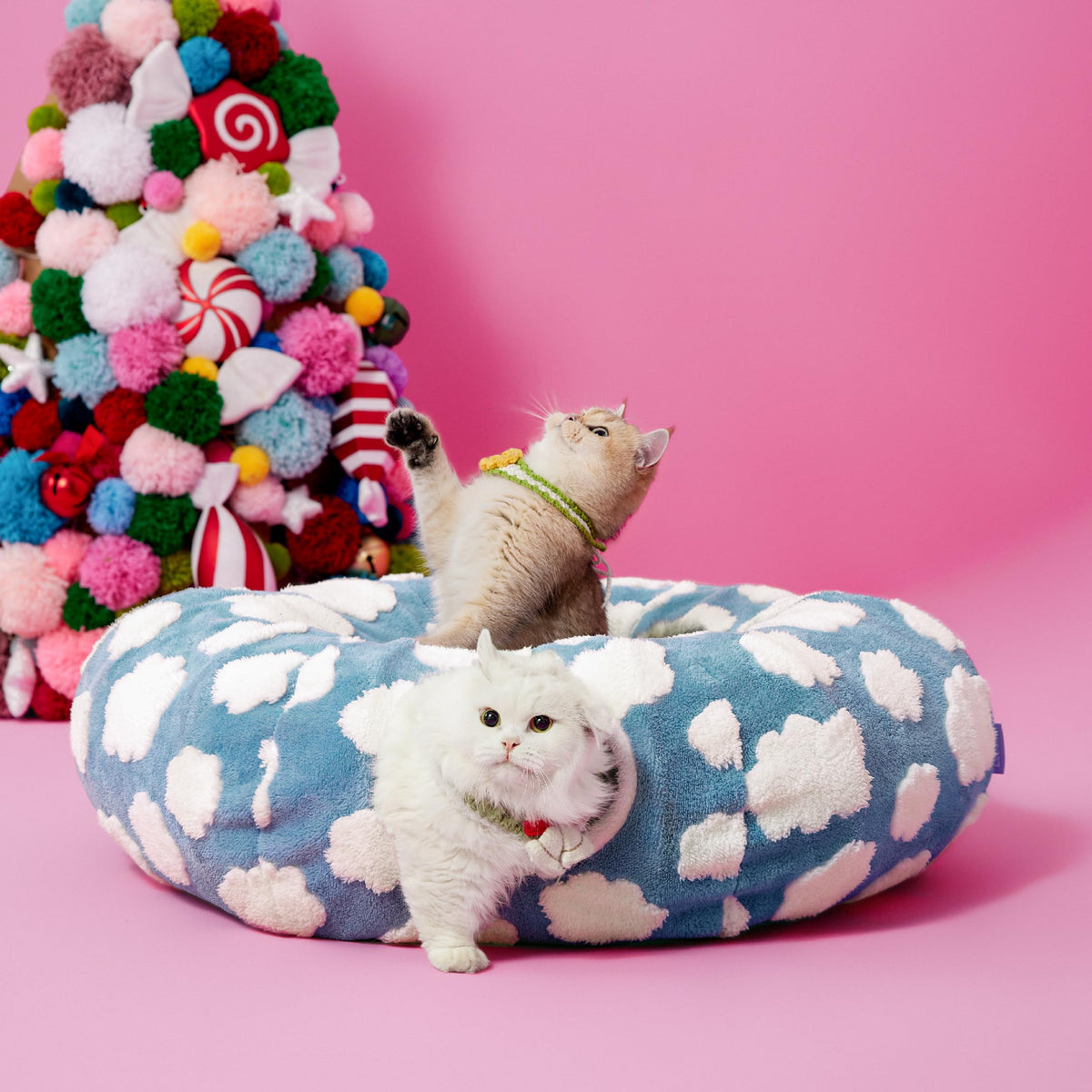 Jacquard Cat Tunnel Bed B91778