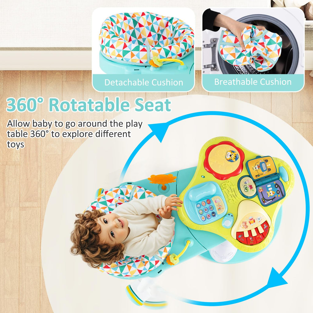 3 in 1 Baby Activity Center Walker with Play Table Green V6292