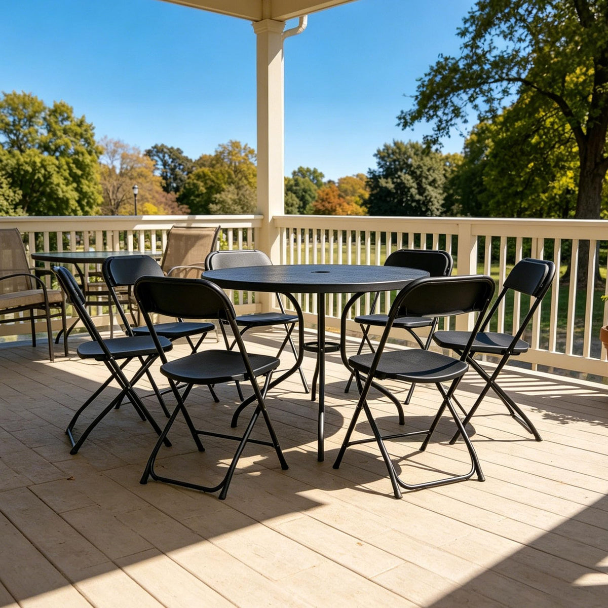 Plastic Folding Chairs Set of 10 D68568
