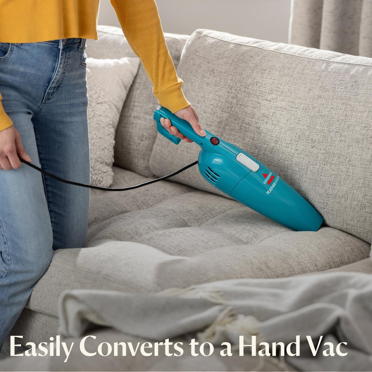 Bagless Stick Vacuum and Electric Broom with Crevice Tool U2131