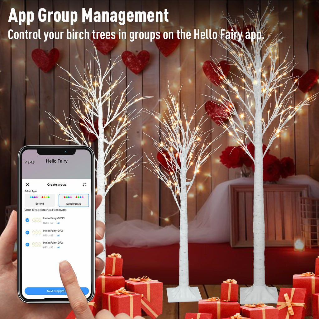 Lighted Birch Trees 4FT 5FT 6FT T373