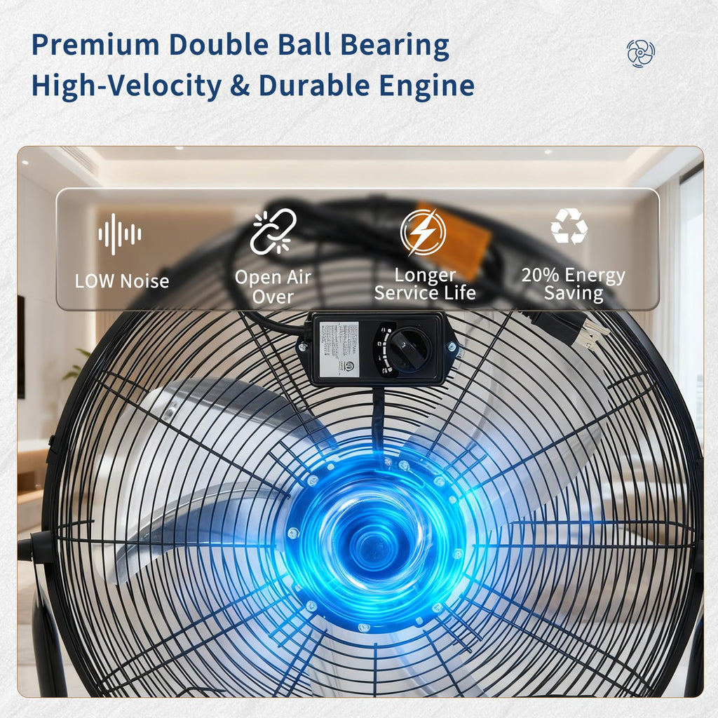 20'' 3000CFM Metal Floor Fan O73323
