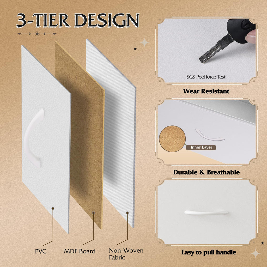 White 8 Drawer Dresser B698172