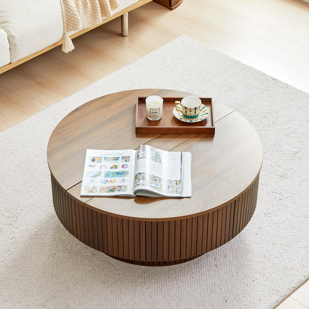 33" Round Lift-Top Coffee Table with Storage J436345