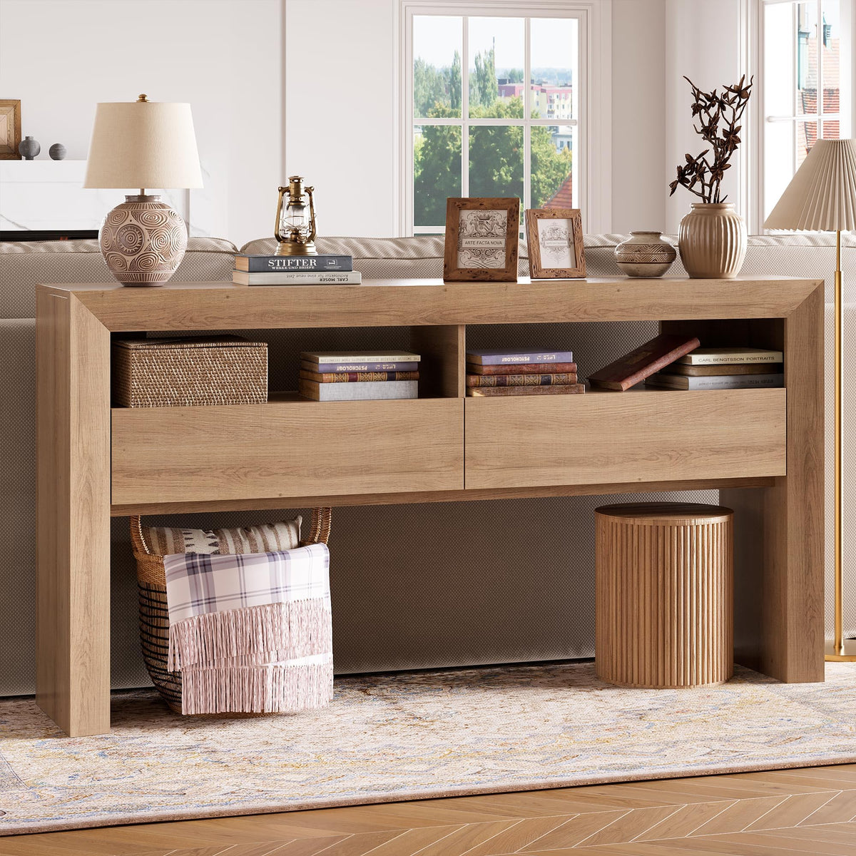 63" Console Table with 2 Drawers A4302