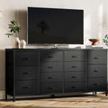 Brown 14 Drawer Fabric Dresser TV Stand R832