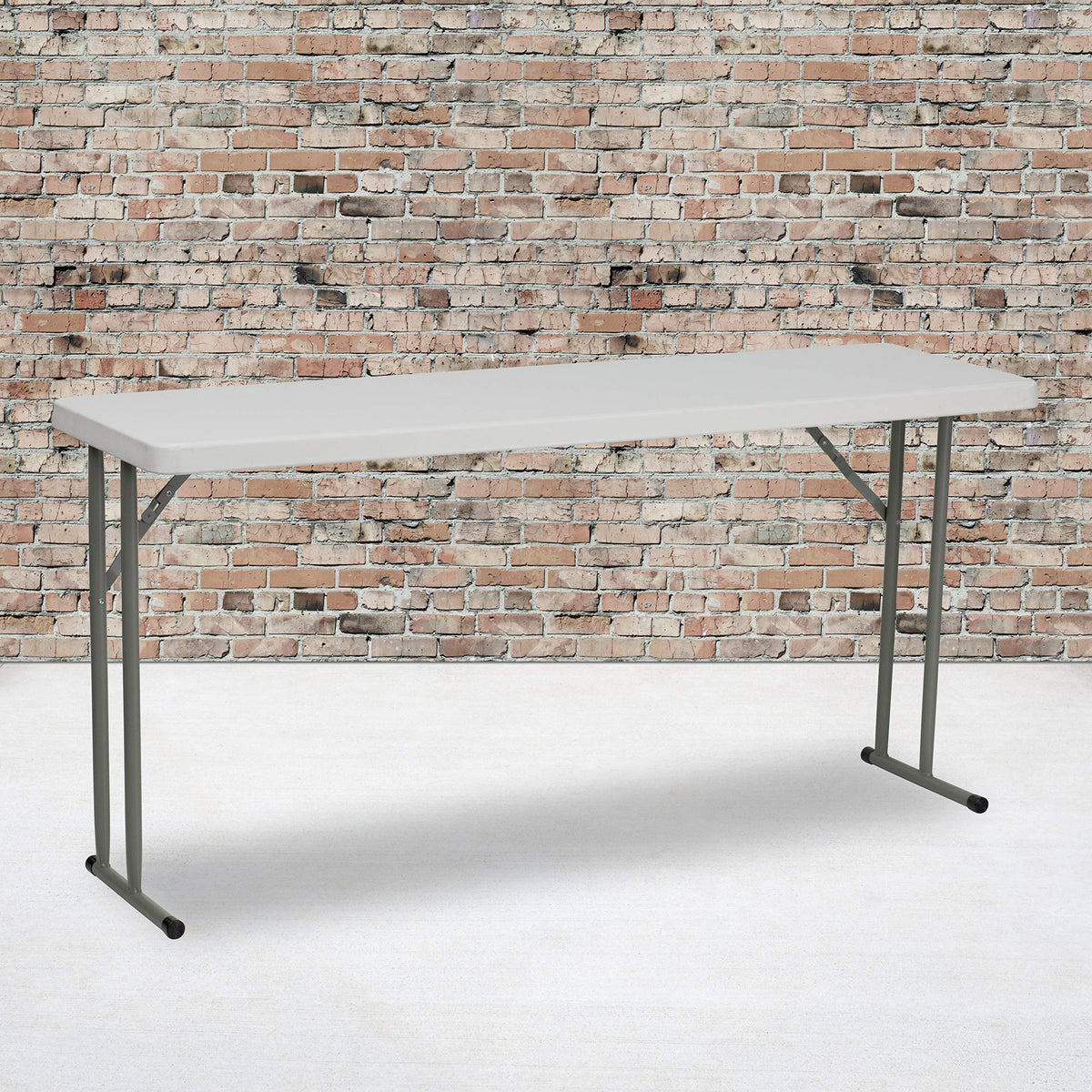 White Rectangular Plastic Folding Table Q988989
